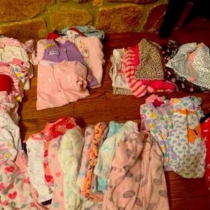 Girls sleepers sizes ranges from 0-12months and up to 2T